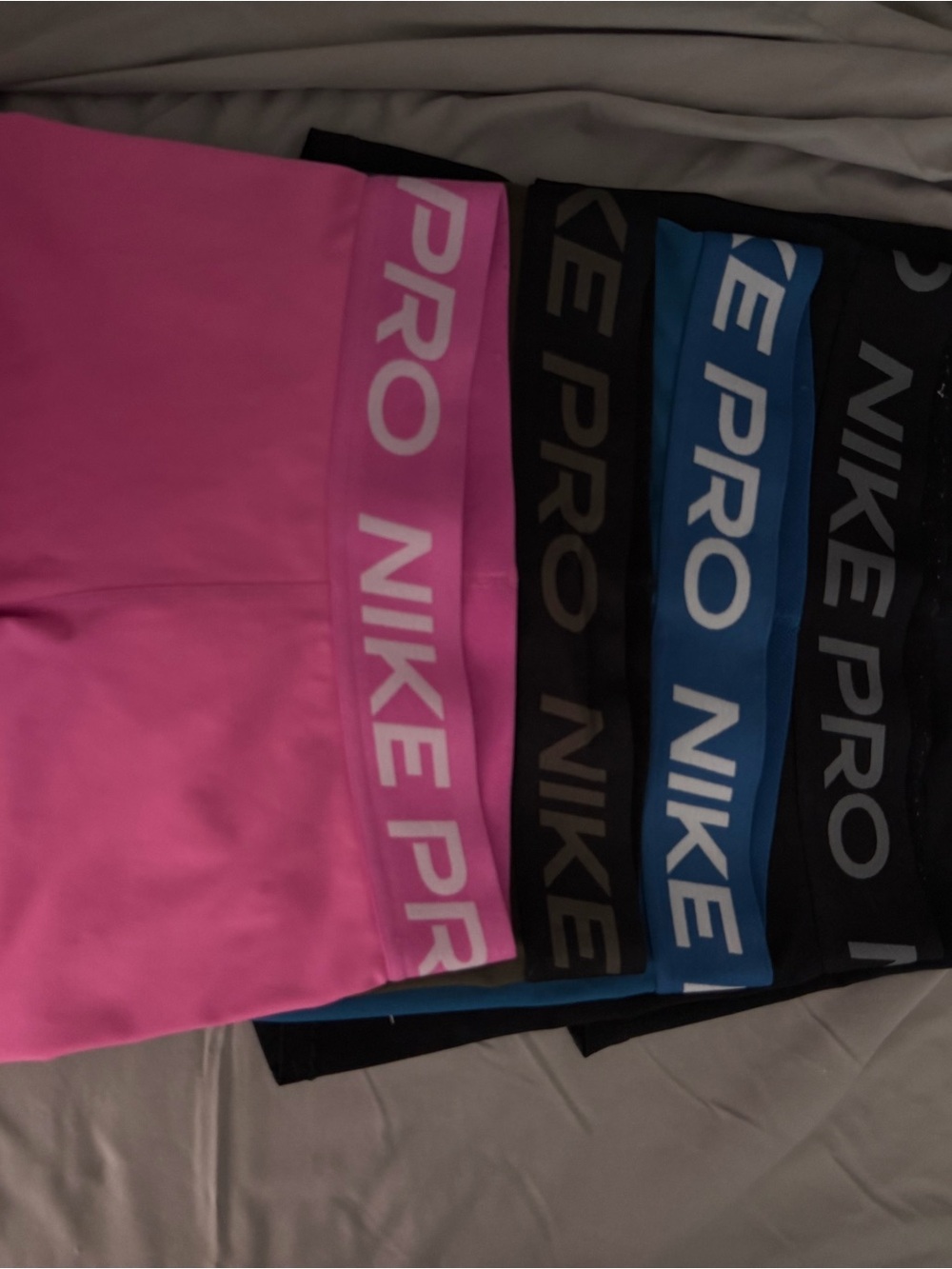 Nike Girls' Leggings Set with Pink and Blue Waistbands